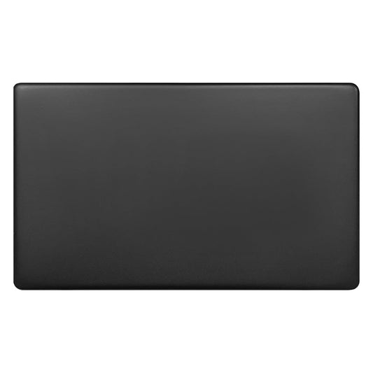 Matt Black Double 2 Gang Blanking Plate Screwless BL402 - Energy Light Bulbs - Free delivery on all orders