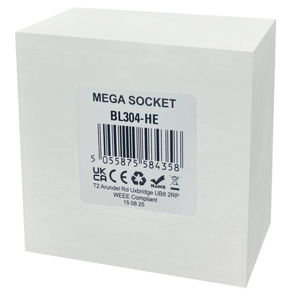 Matt Black Double Light Switch 2 Gang 2 Way Screwless BL304 - Energy Light Bulbs - Free delivery on all orders