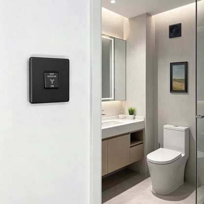 Matt Black Fan Isolator Switch 10A Triple Pole BL311 - Energy Light Bulbs - Free delivery on all orders
