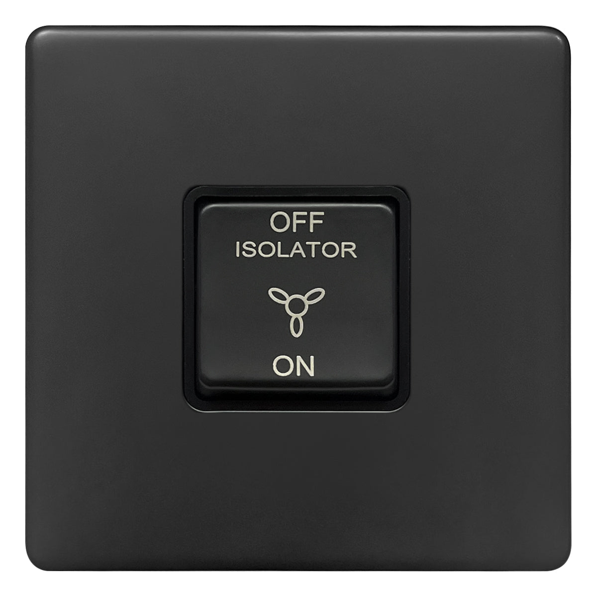 Matt Black Fan Isolator Switch 10A Triple Pole BL311 - Energy Light Bulbs - Free delivery on all orders