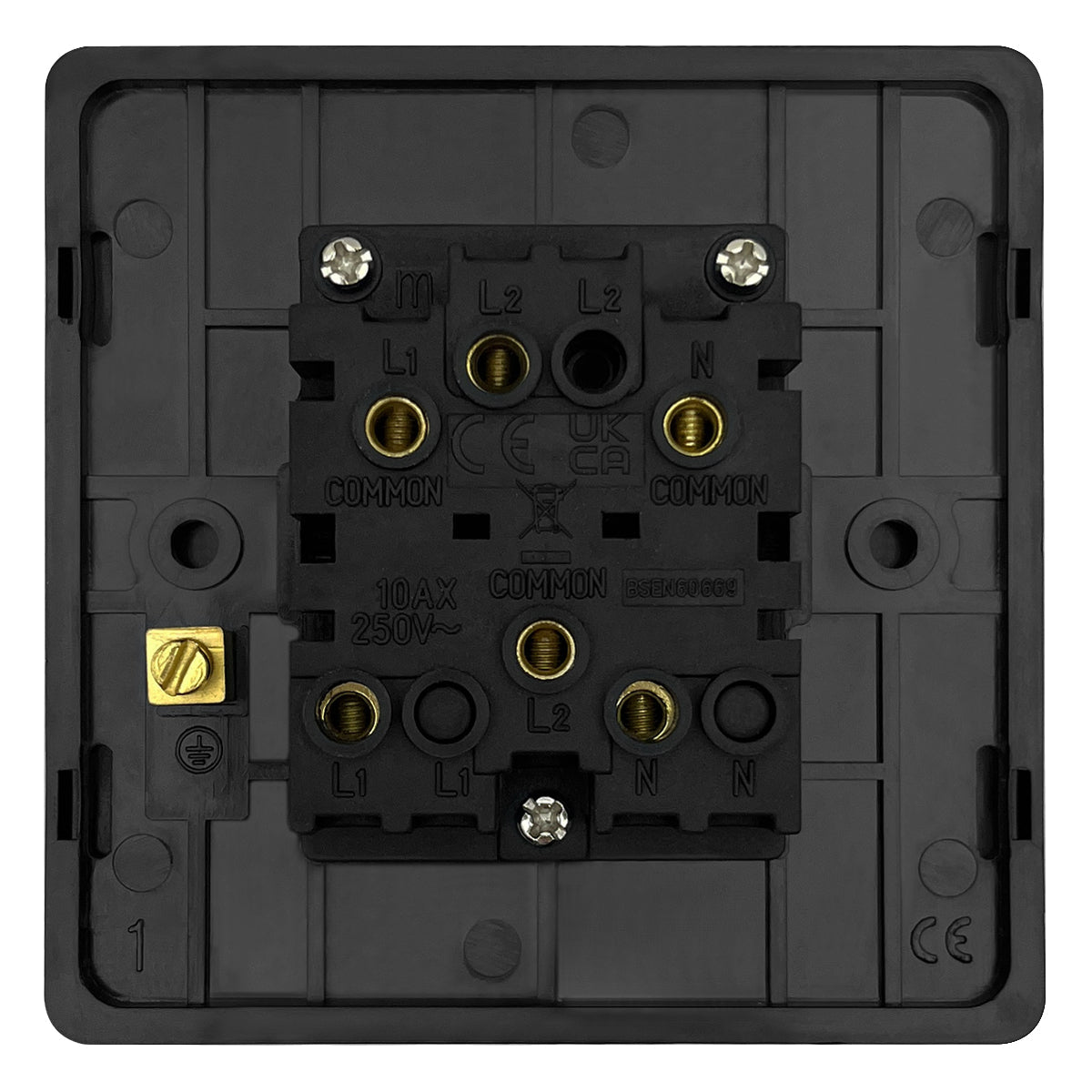 Matt Black Fan Isolator Switch 10A Triple Pole BL311 - Energy Light Bulbs - Free delivery on all orders