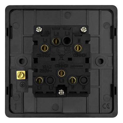 Matt Black Fan Isolator Switch 10A Triple Pole BL311 - Energy Light Bulbs - Free delivery on all orders