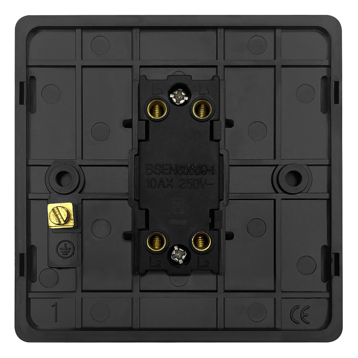 Matt Black Intermediate Light Switch 1 Gang 10A BL313 - Energy Light Bulbs - Free delivery on all orders