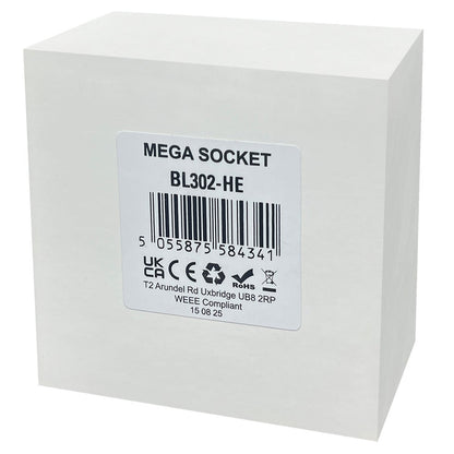 Matt Black Single Light Switch 1 Gang 2 Way Screwless BL302 - Energy Light Bulbs - Free delivery on all orders