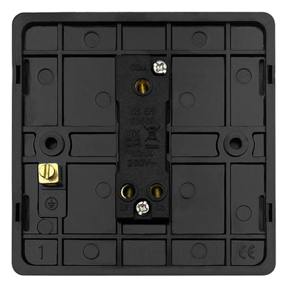 Matt Black Single Light Switch 1 Gang 2 Way Screwless BL302 - Energy Light Bulbs - Free delivery on all orders