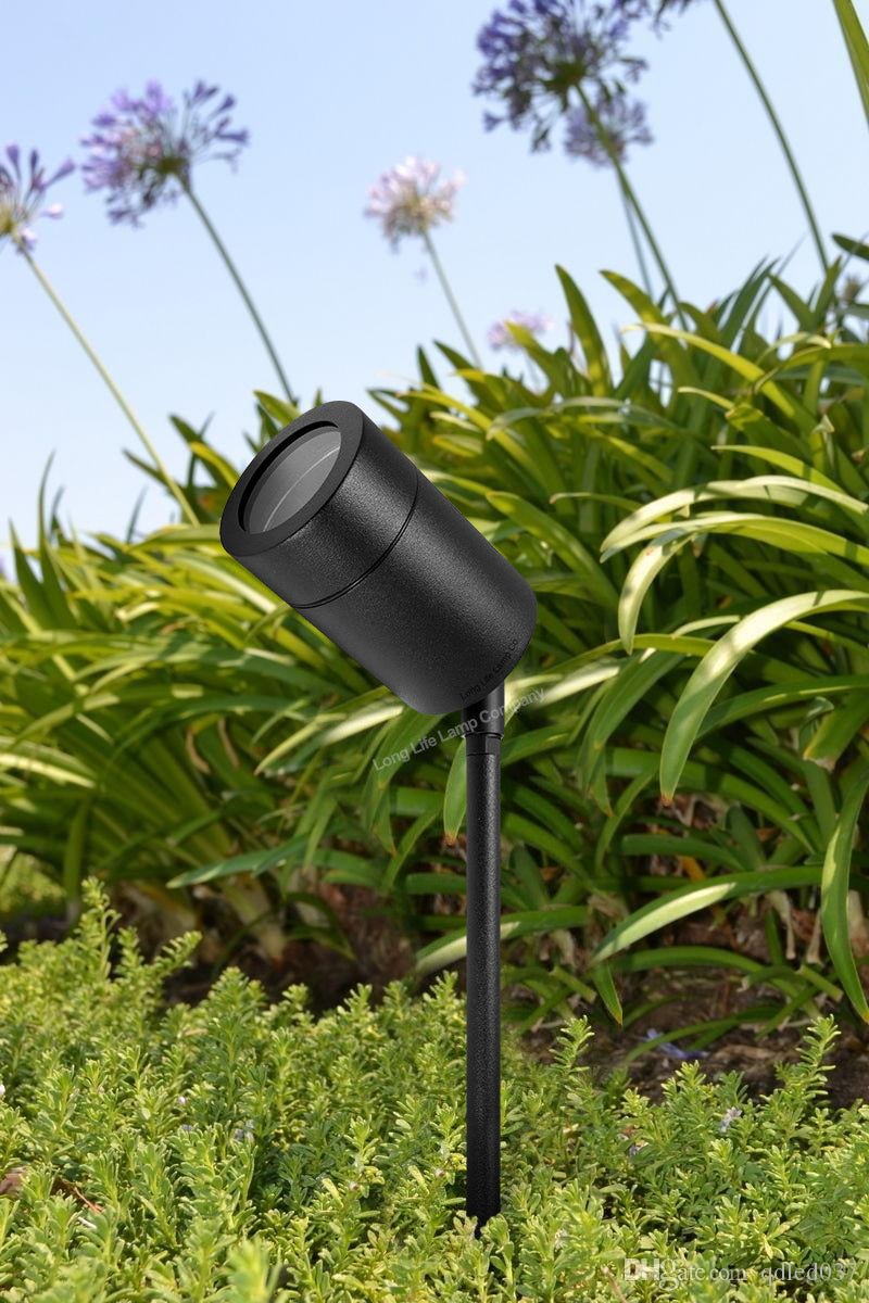Matt Black Stainless Steel Garden Spike light Adjustable Outdoor Spike 240v - Energy Light Bulbs - Free delivery on all orders