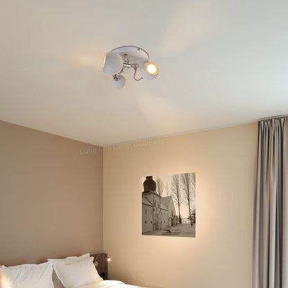 Matt White 3 Way Adjustable Eyeball Ceiling Spotlight GU10 - Energy Light Bulbs - Free delivery on all orders