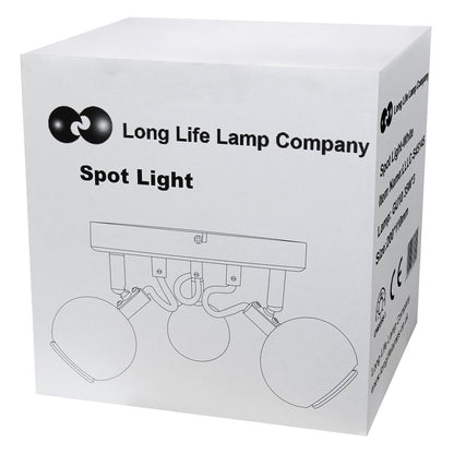 Matt White 3 Way Adjustable Eyeball Ceiling Spotlight GU10 - Energy Light Bulbs - Free delivery on all orders