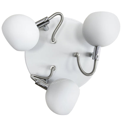 Matt White 3 Way Adjustable Eyeball Ceiling Spotlight GU10 - Energy Light Bulbs - Free delivery on all orders