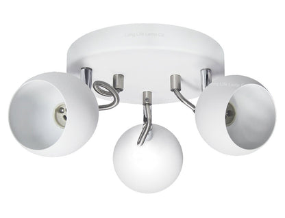 Matt White 3 Way Adjustable Eyeball Ceiling Spotlight GU10 - Energy Light Bulbs - Free delivery on all orders