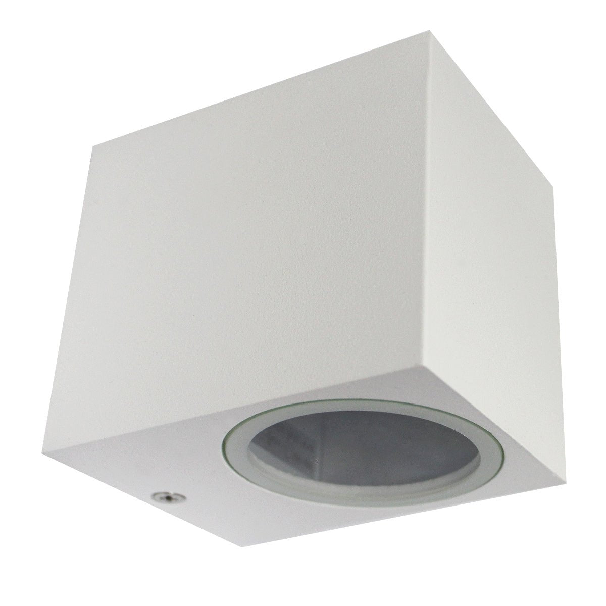 Matt White Finish Mini Cube Single Outdoor Wall Light Fixture GU10 - Energy Light Bulbs - Free delivery on all orders