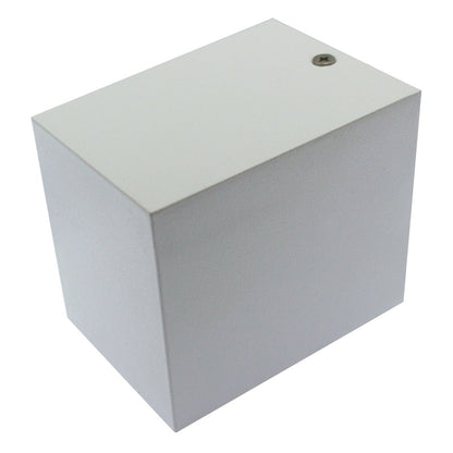 Matt White Finish Mini Cube Single Outdoor Wall Light Fixture GU10 - Energy Light Bulbs - Free delivery on all orders