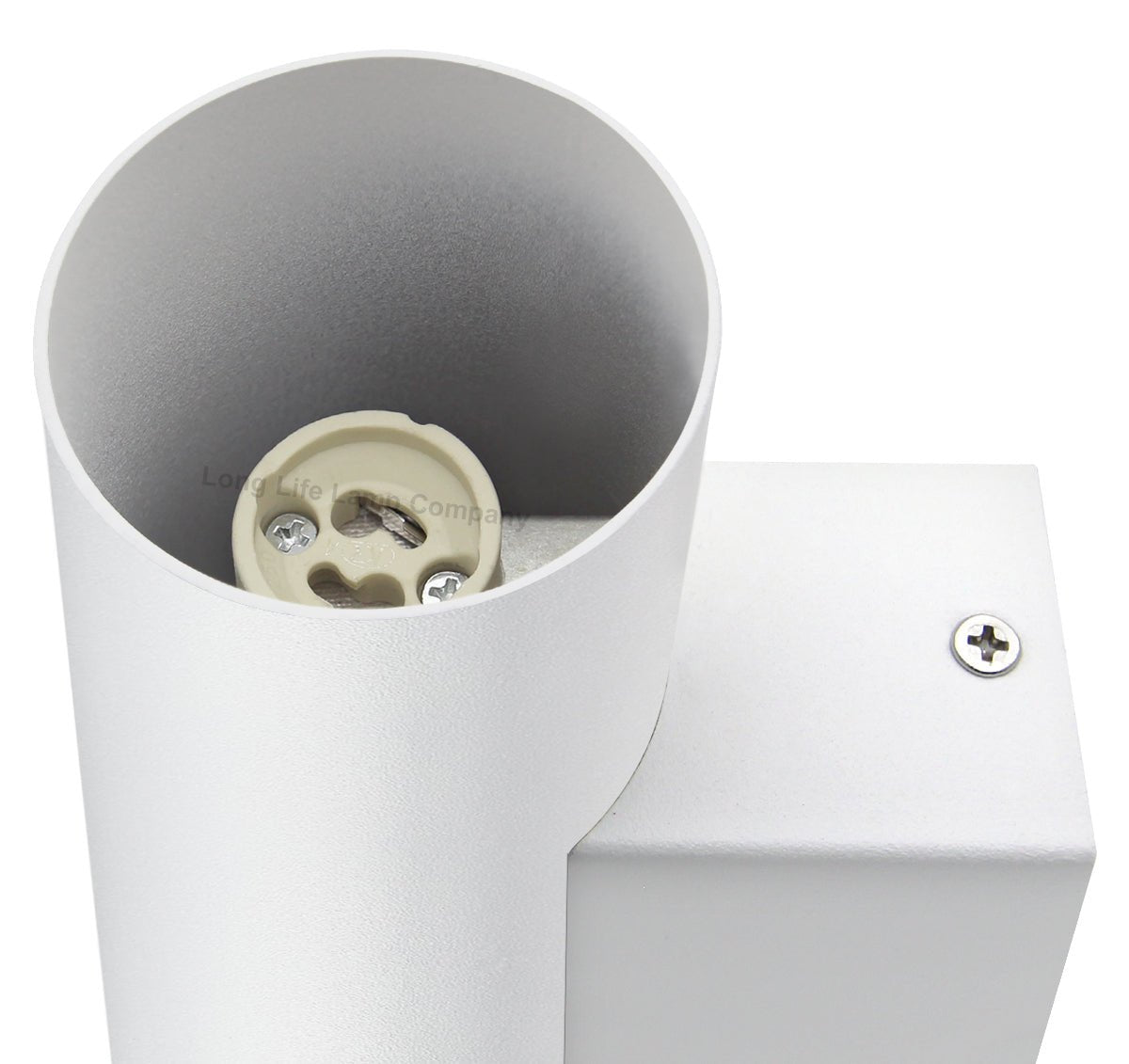 Matt White Finish Stainless Steel Up Down Wall Light GU10 IP20 Indoor Use - Energy Light Bulbs - Free delivery on all orders