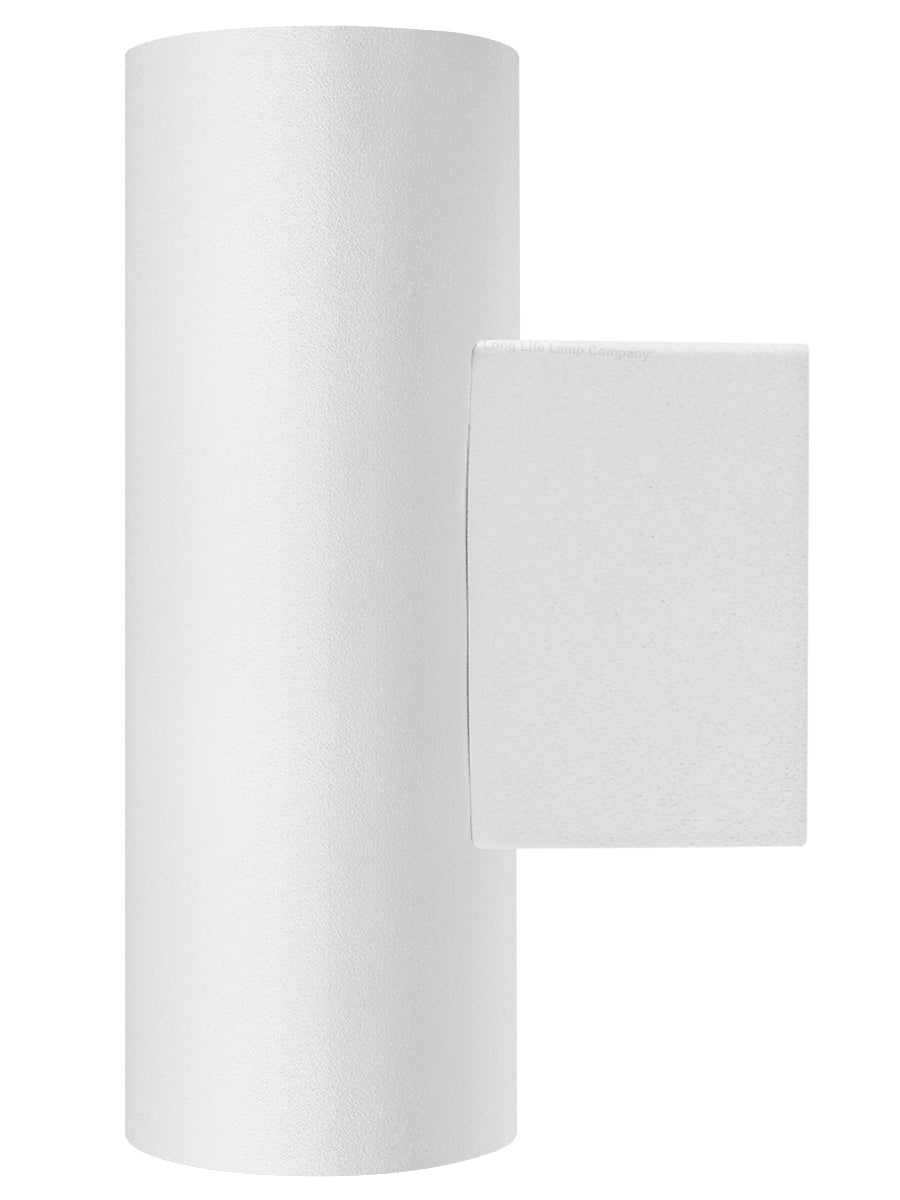 Matt White Finish Stainless Steel Up Down Wall Light GU10 IP20 Indoor Use - Energy Light Bulbs - Free delivery on all orders