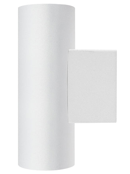 Matt White Finish Stainless Steel Up Down Wall Light GU10 IP20 Indoor Use - Energy Light Bulbs - Free delivery on all orders