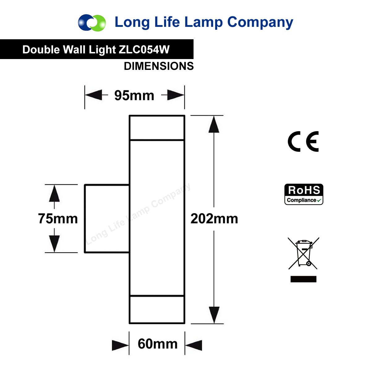 Matt White Stainless Steel Double Outdoor Wall Light - Energy Light Bulbs - Free delivery on all orders