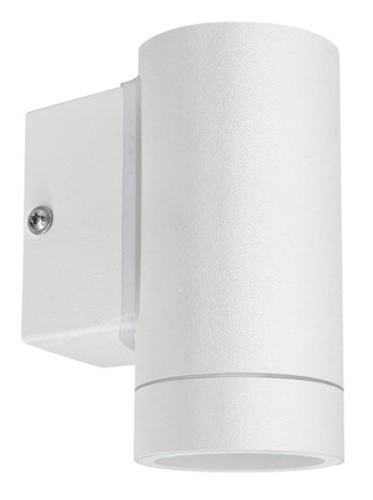 Matt White Stainless Steel Outdoor Wall Light IP65 - Energy Light Bulbs - Free delivery on all orders