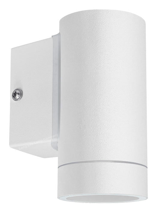 Matt White Stainless Steel Outdoor Wall Light IP65 - Energy Light Bulbs - Free delivery on all orders