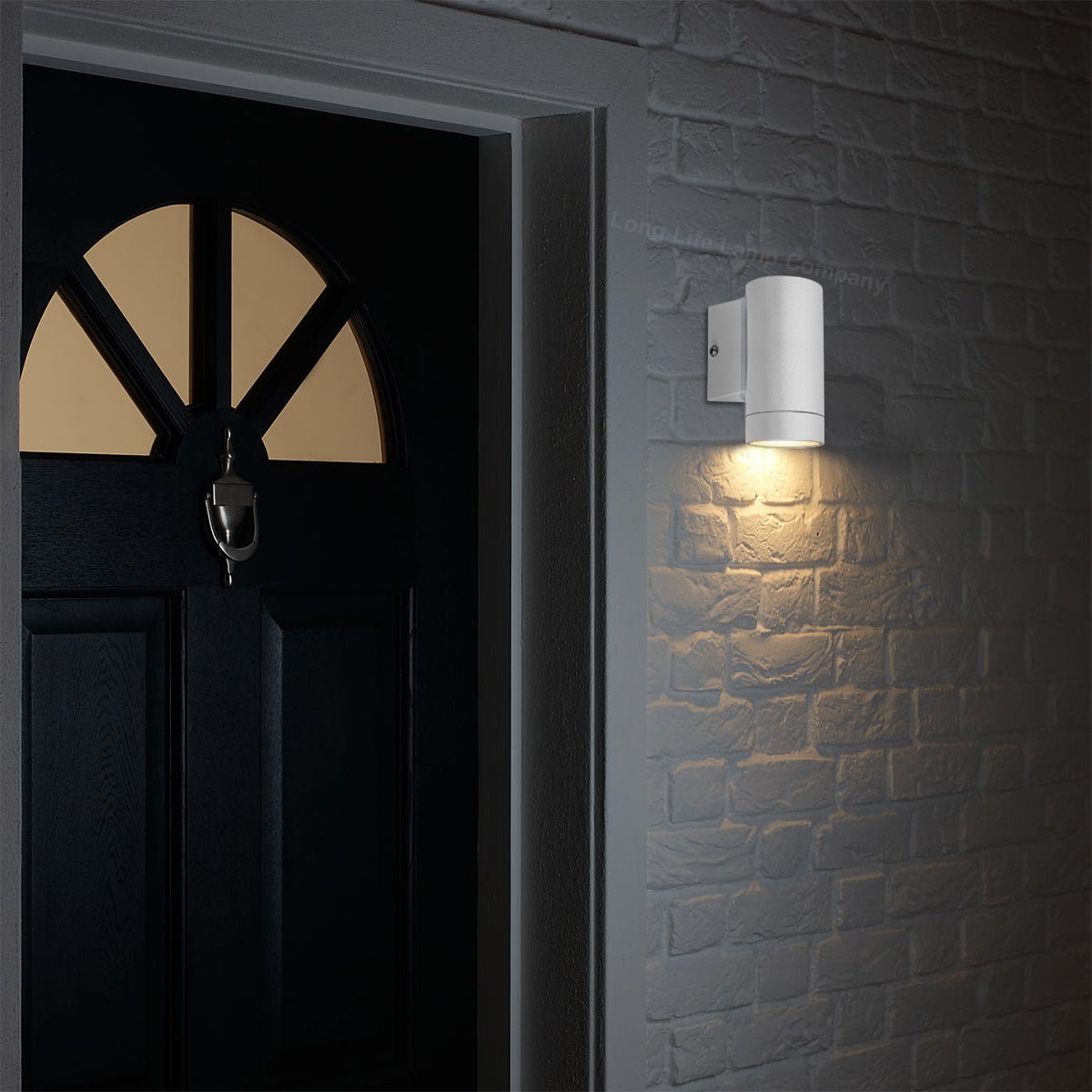 Matt White Stainless Steel Outdoor Wall Light IP65 - Energy Light Bulbs - Free delivery on all orders