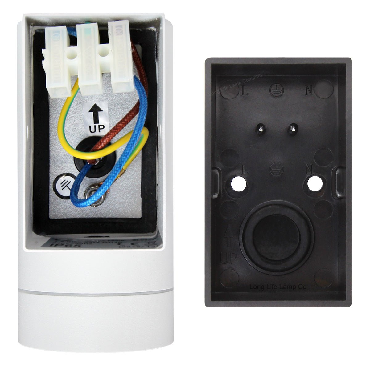 Matt White Stainless Steel Outdoor Wall Light IP65 - Energy Light Bulbs - Free delivery on all orders
