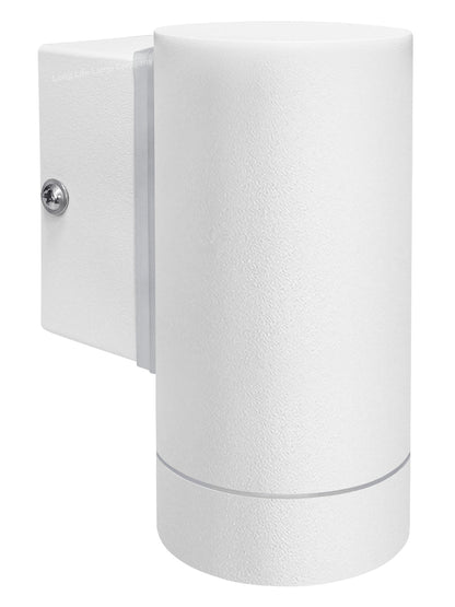 Matt White Stainless Steel Outdoor Wall Light IP65 - Energy Light Bulbs - Free delivery on all orders