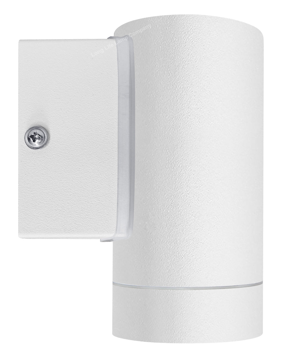 Matt White Stainless Steel Outdoor Wall Light IP65 - Energy Light Bulbs - Free delivery on all orders