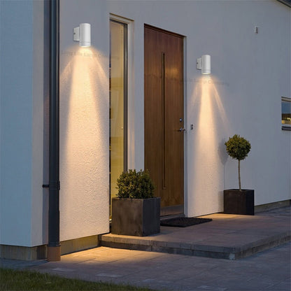 Matt White Stainless Steel Outdoor Wall Light IP65 - Energy Light Bulbs - Free delivery on all orders