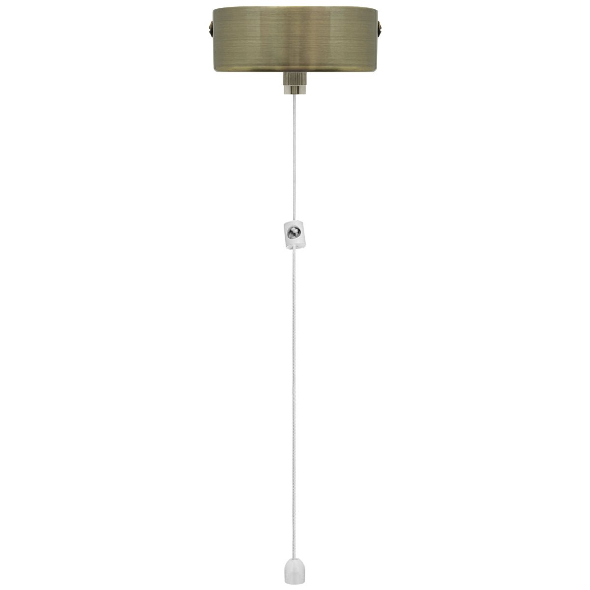 Metal Ceiling Pull Cord Light Switch 1 Way 6A Antique Brass - Energy Light Bulbs - Free delivery on all orders