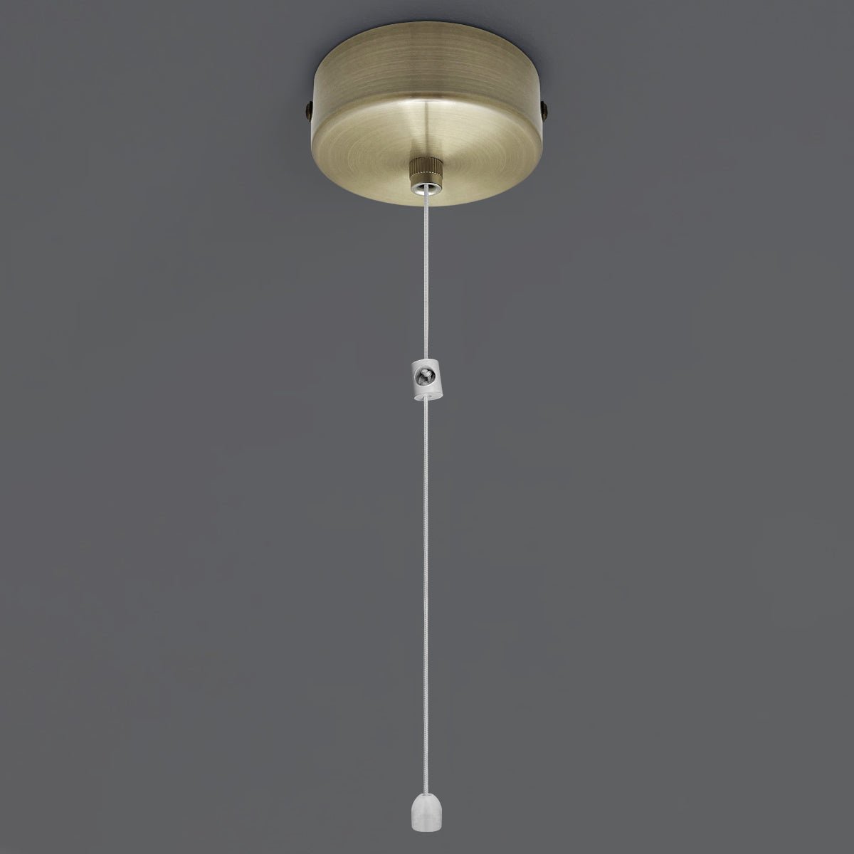Metal Ceiling Pull Cord Light Switch 1 Way 6A Antique Brass - Energy Light Bulbs - Free delivery on all orders