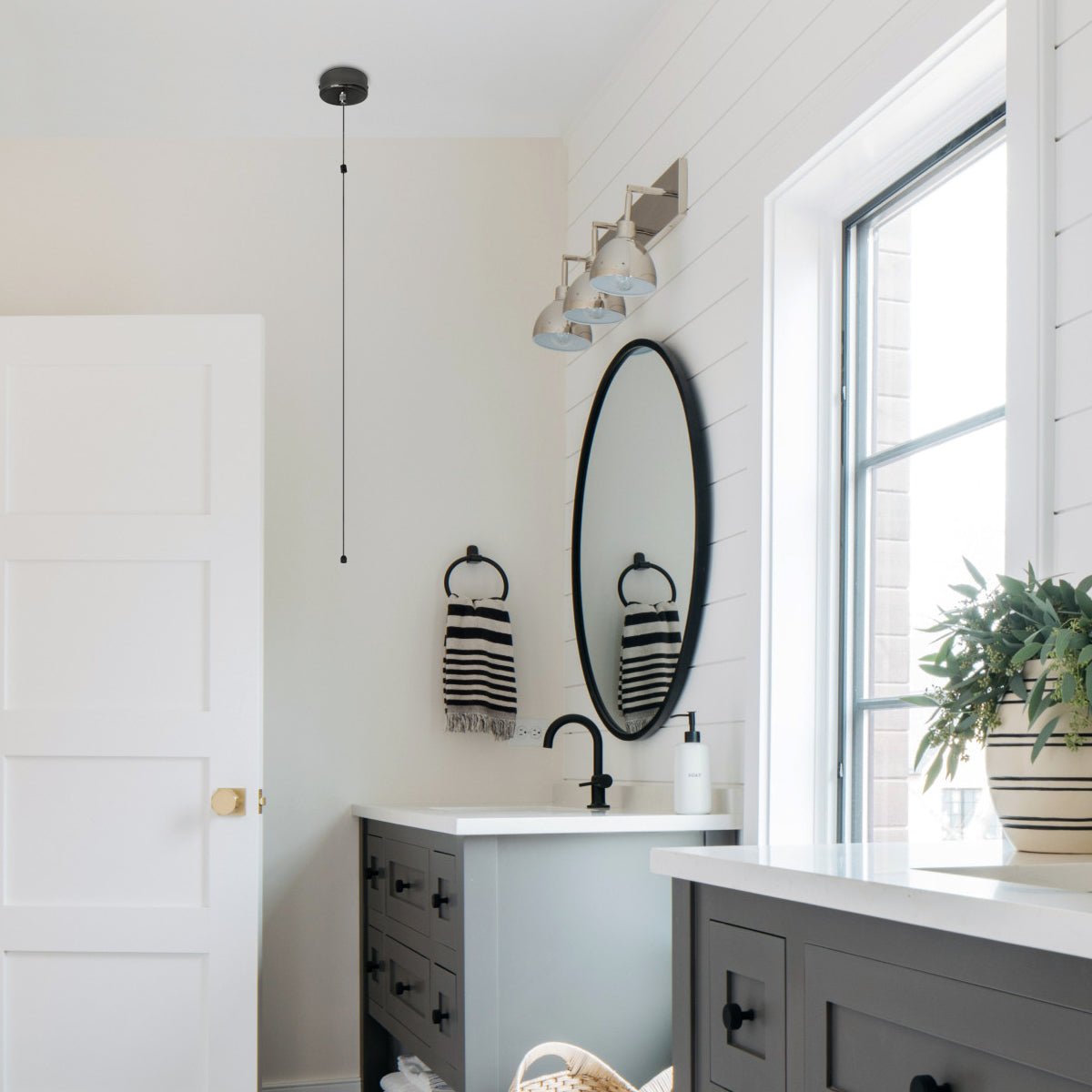 Metal Ceiling Pull Cord Light Switch 1 Way 6A Black Nickel - Energy Light Bulbs - Free delivery on all orders