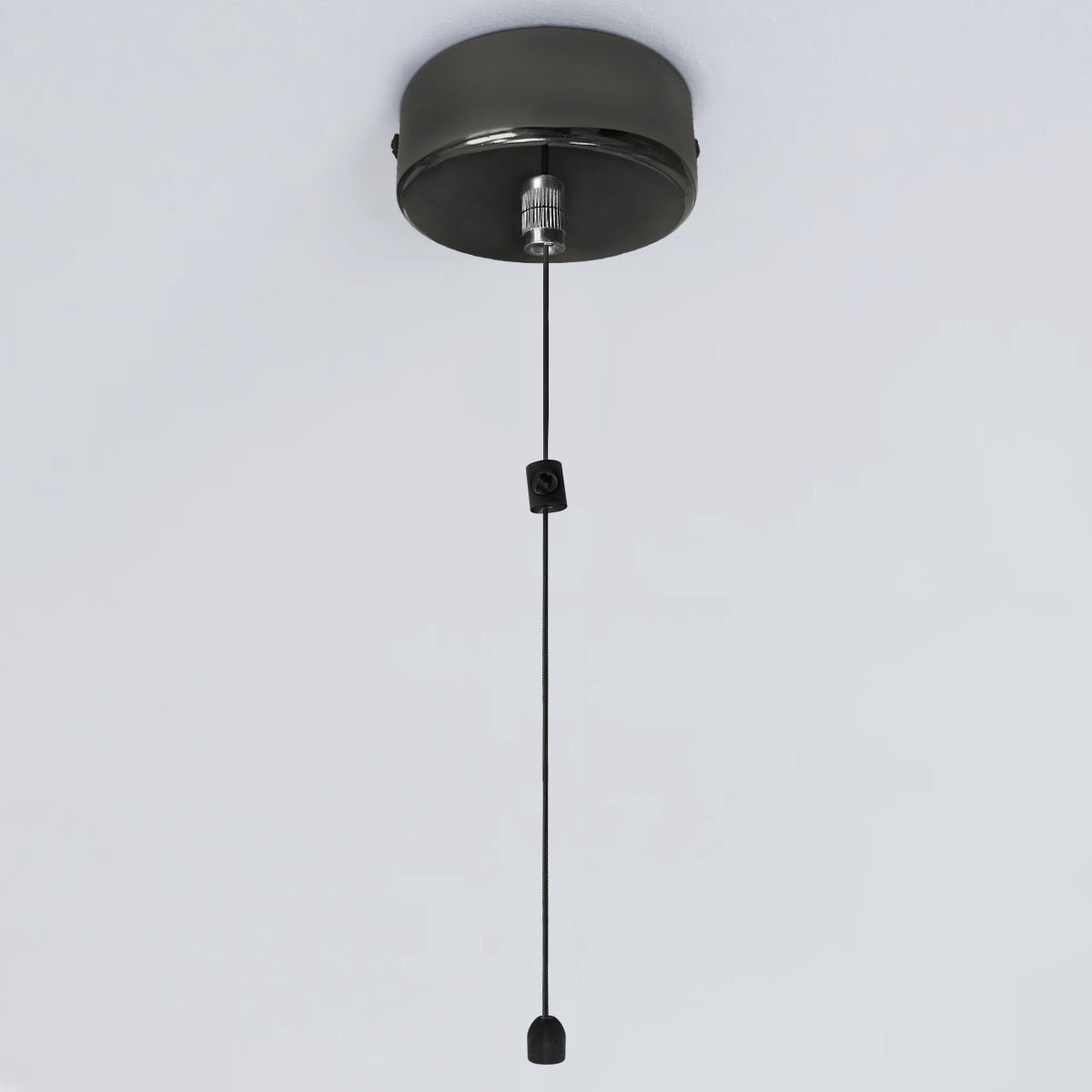 Metal Ceiling Pull Cord Light Switch 1 Way 6A Black Nickel - Energy Light Bulbs - Free delivery on all orders