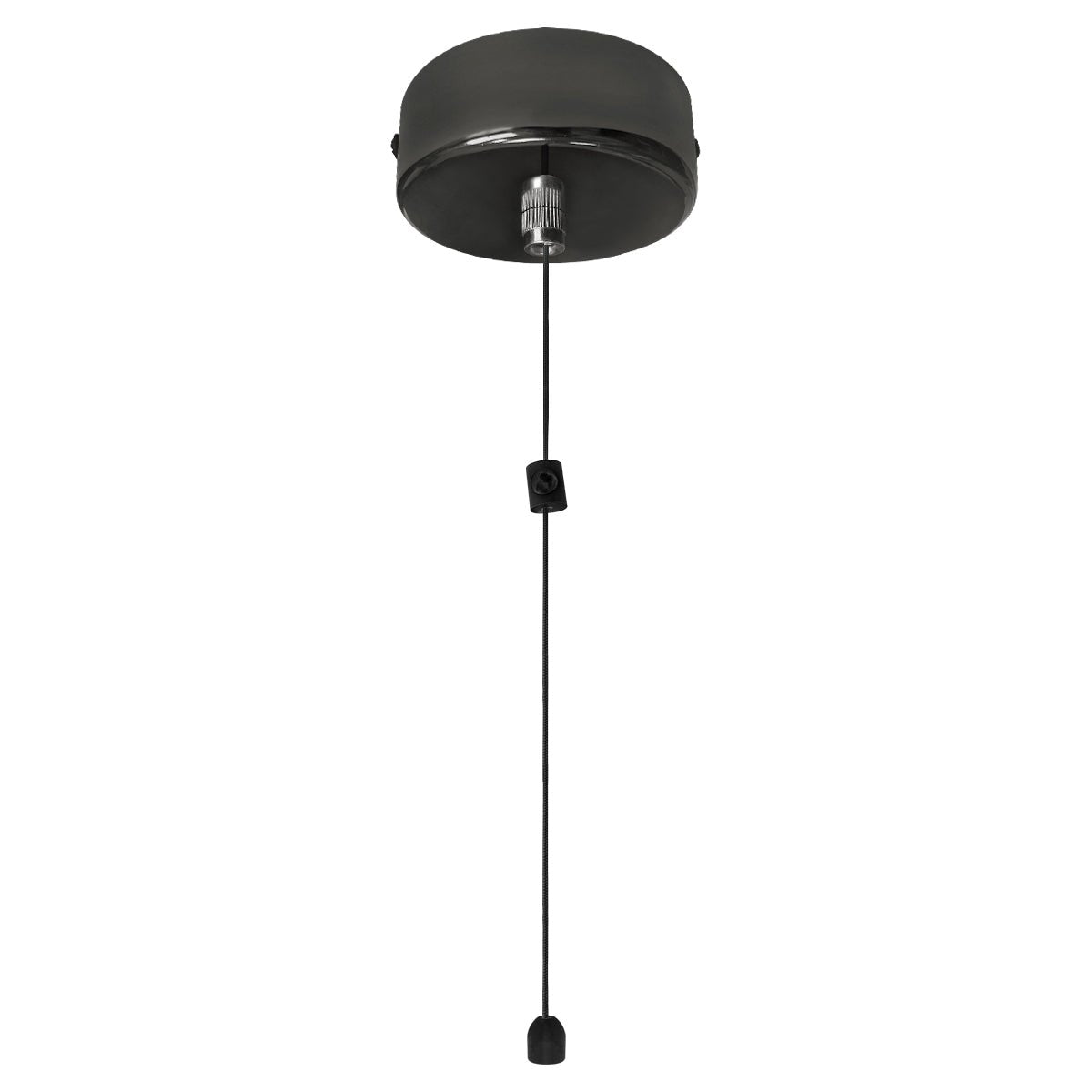 Metal Ceiling Pull Cord Light Switch 1 Way 6A Black Nickel - Energy Light Bulbs - Free delivery on all orders