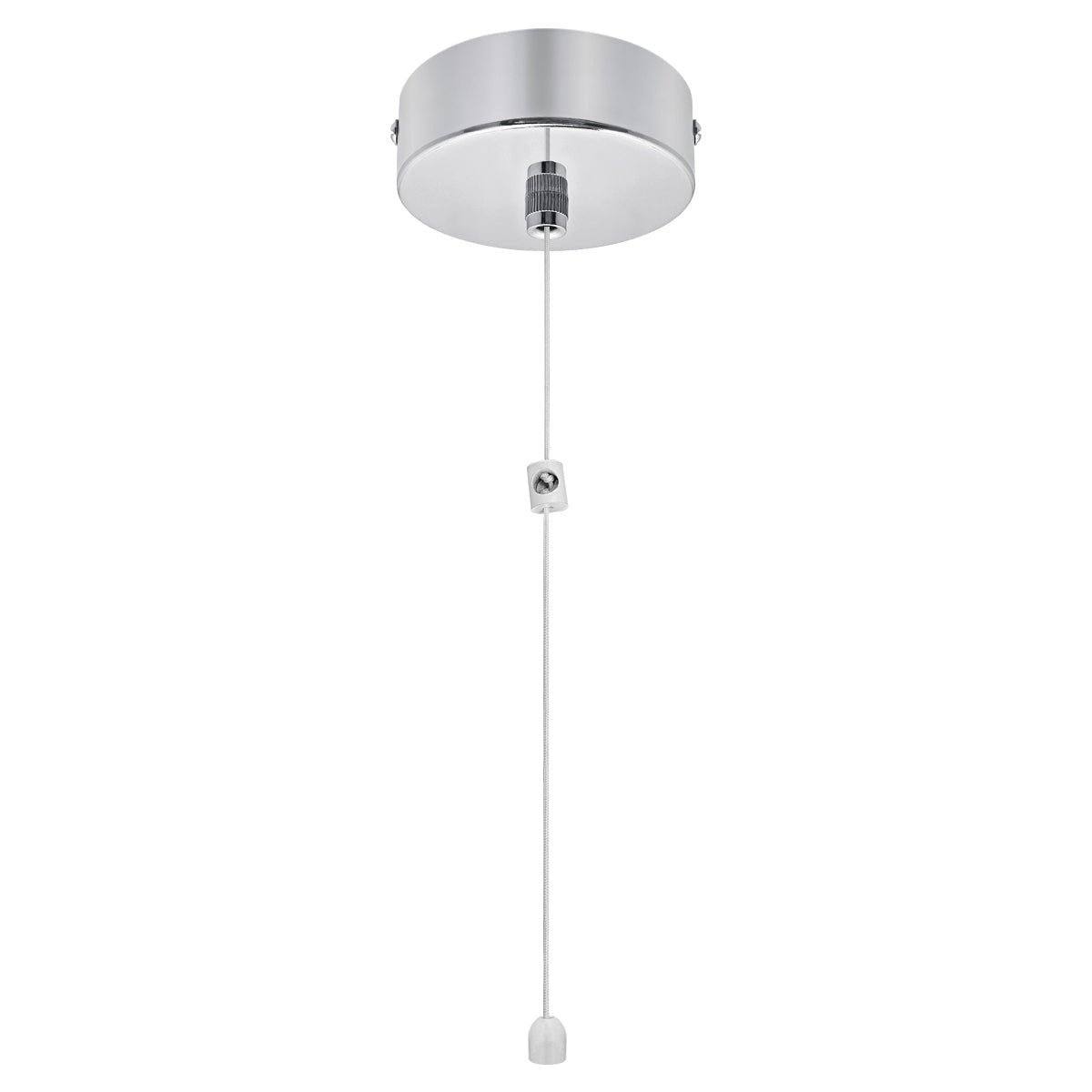 Metal Ceiling Pull Cord Light Switch 1 Way 6A Chrome - Energy Light Bulbs - Free delivery on all orders