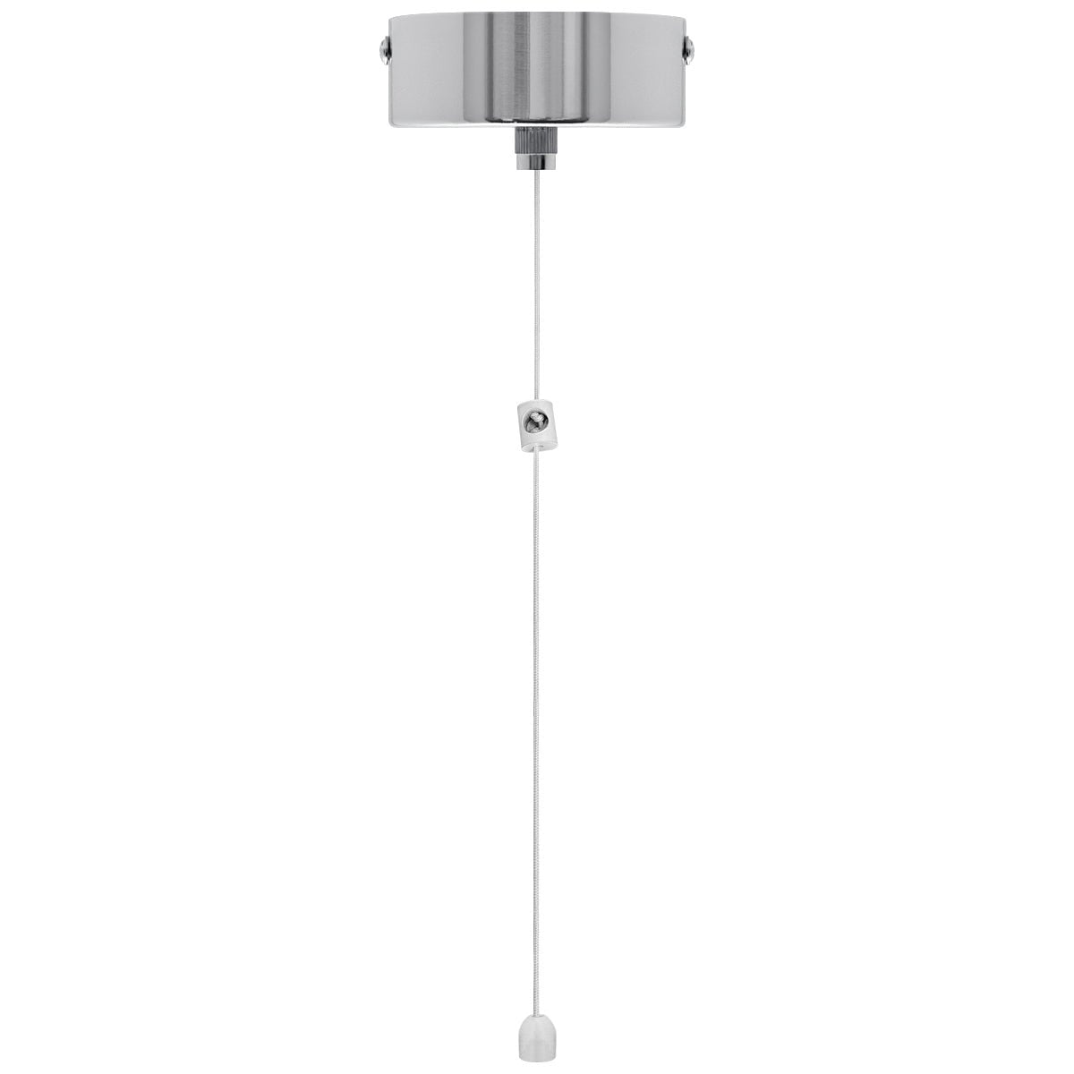 Metal Ceiling Pull Cord Light Switch 1 Way 6A Chrome - Energy Light Bulbs - Free delivery on all orders