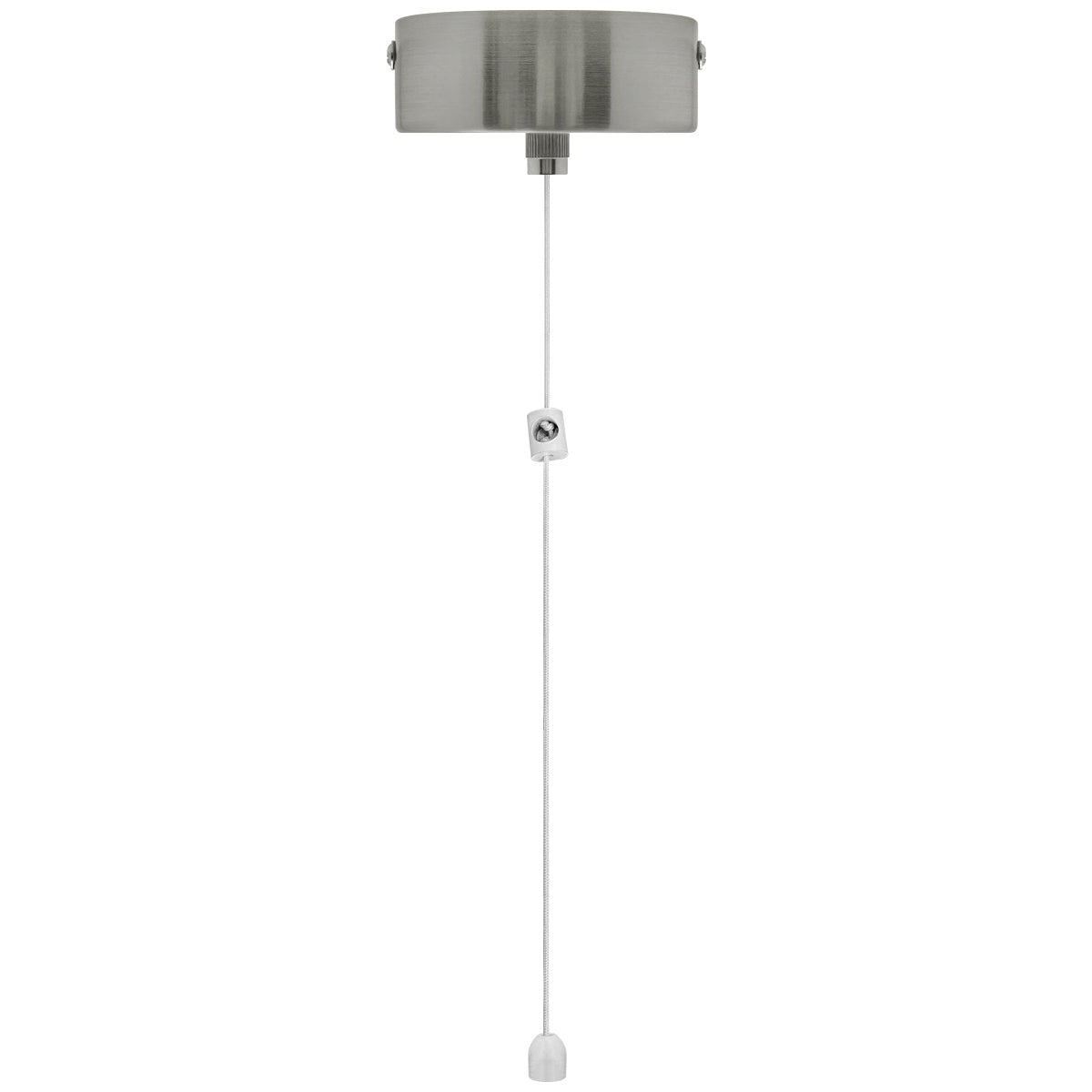 Metal Ceiling Pull Cord Light Switch 1Way 6A Brushed Chrome - Energy Light Bulbs - Free delivery on all orders