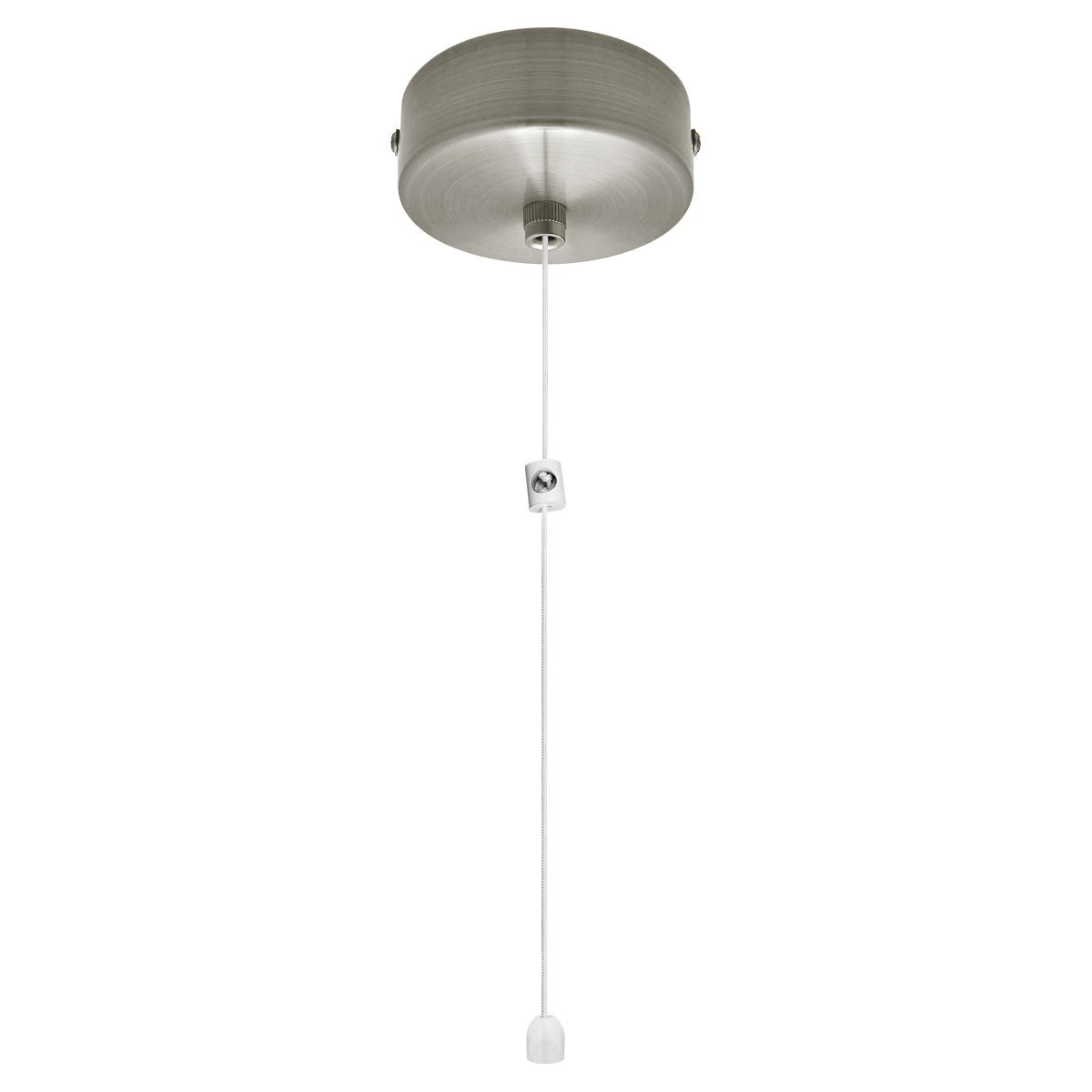 Metal Ceiling Pull Cord Light Switch 1Way 6A Brushed Chrome - Energy Light Bulbs - Free delivery on all orders