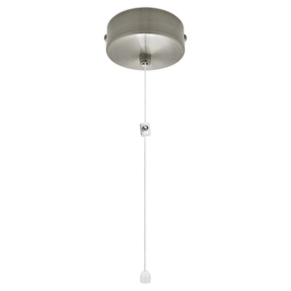 Metal Ceiling Pull Cord Light Switch 1Way 6A Brushed Chrome - Energy Light Bulbs - Free delivery on all orders
