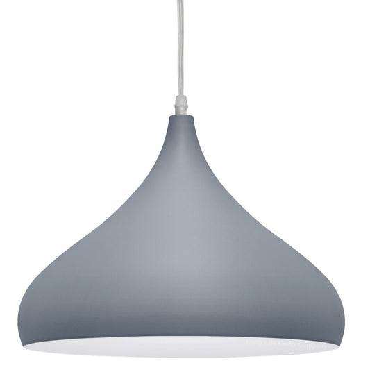 Metal Grey White Ceiling Light Shade Modern Contemporary - Energy Light Bulbs - Free delivery on all orders