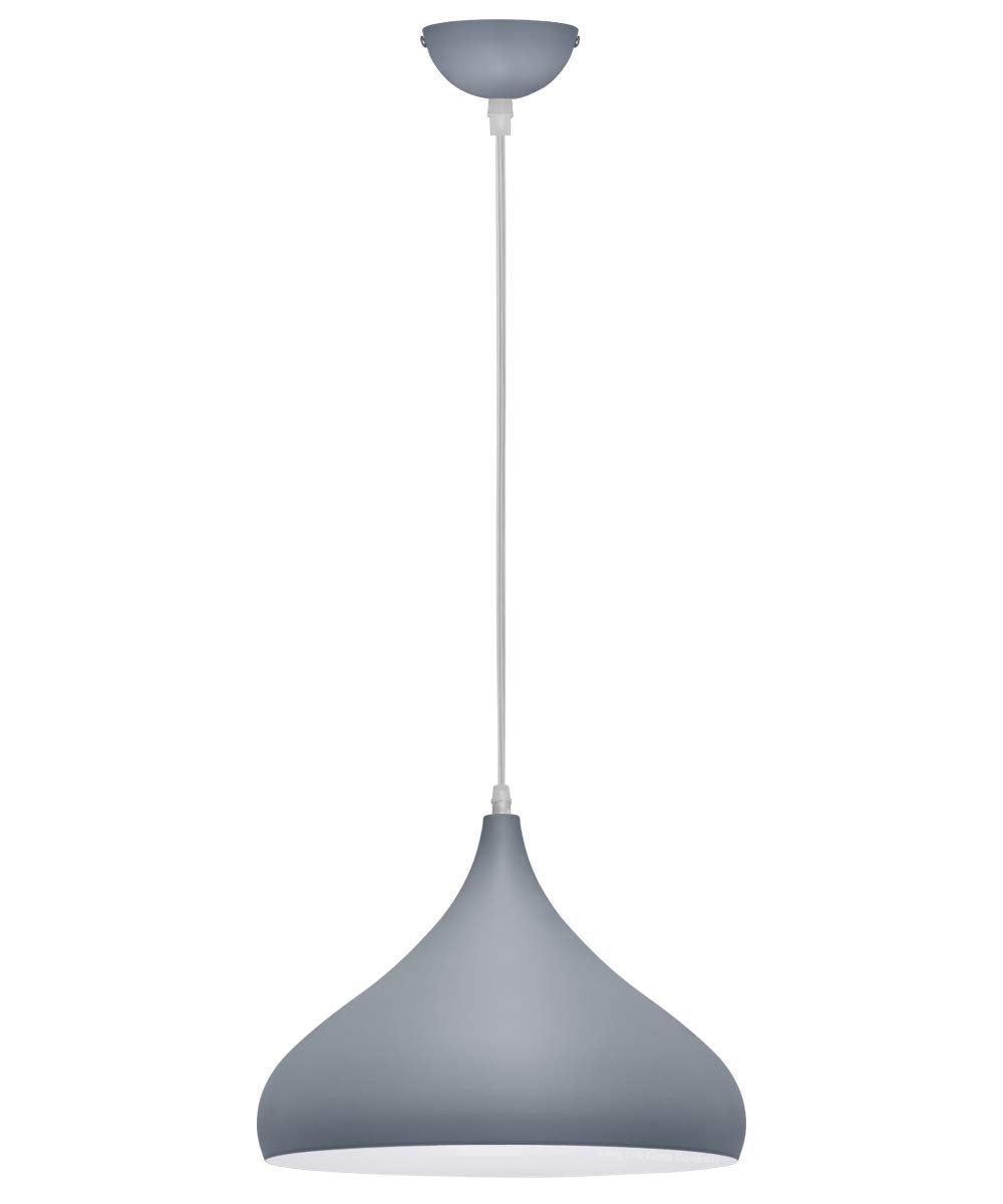 Metal Grey White Ceiling Light Shade Modern Contemporary - Energy Light Bulbs - Free delivery on all orders
