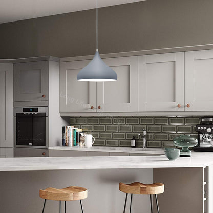 Metal Grey White Ceiling Light Shade Modern Contemporary - Energy Light Bulbs - Free delivery on all orders