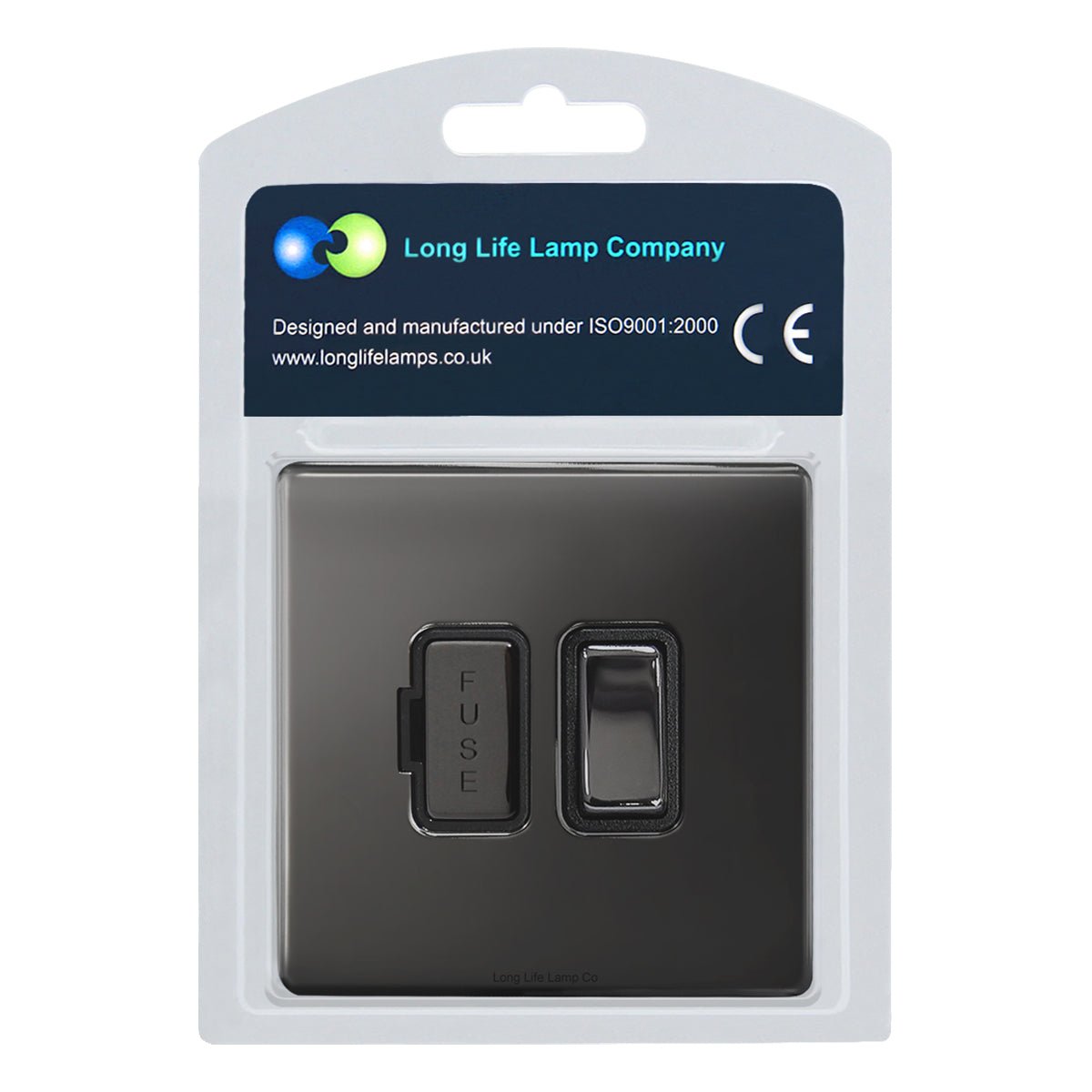 Metal Polish Black Nickel 13A Switched Fused Spur Connection Unit Screwless Plate Finish - Energy Light Bulbs - Free delivery on all orders