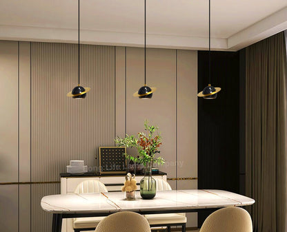 Mini Globe Modern Black Marble Ceiling Pendant Lamp Shade Brass Holder - Energy Light Bulbs - Free delivery on all orders
