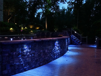 Mini LED Blue Brick Light Outdoor Step Wall Light 70mm Square IP54 - Energy Light Bulbs - Free delivery on all orders