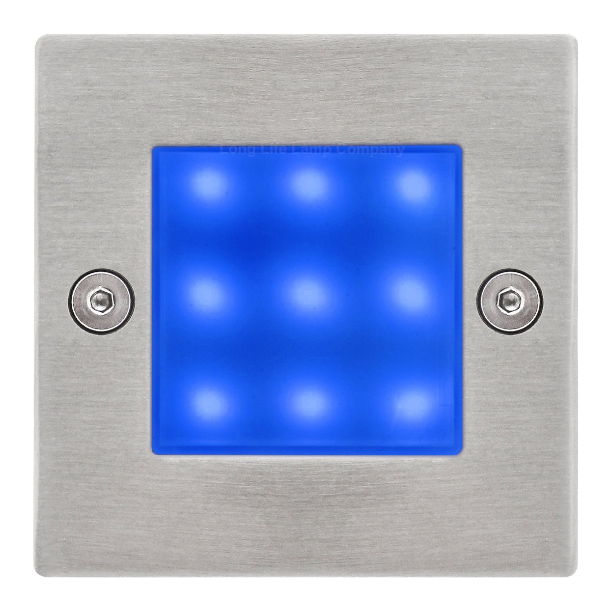 Mini LED Blue Brick Light Outdoor Step Wall Light 70mm Square IP54 - Energy Light Bulbs - Free delivery on all orders