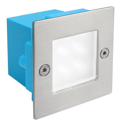 Mini LED Brick Light Outdoor Step Wall Light 70mm Square IP54 Cool White - Energy Light Bulbs - Free delivery on all orders