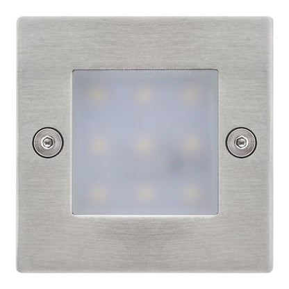 Mini LED Brick Light Outdoor Step Wall Light 70mm Square IP54 Cool White - Energy Light Bulbs - Free delivery on all orders