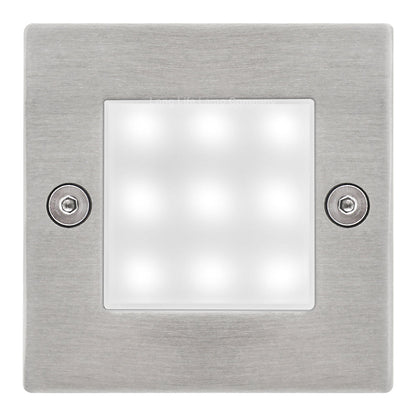 Mini LED Brick Light Outdoor Step Wall Light 70mm Square IP54 Cool White - Energy Light Bulbs - Free delivery on all orders