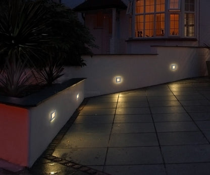 Mini LED Brick Light Outdoor Step Wall Light Square IP54 Warm White - Energy Light Bulbs - Free delivery on all orders