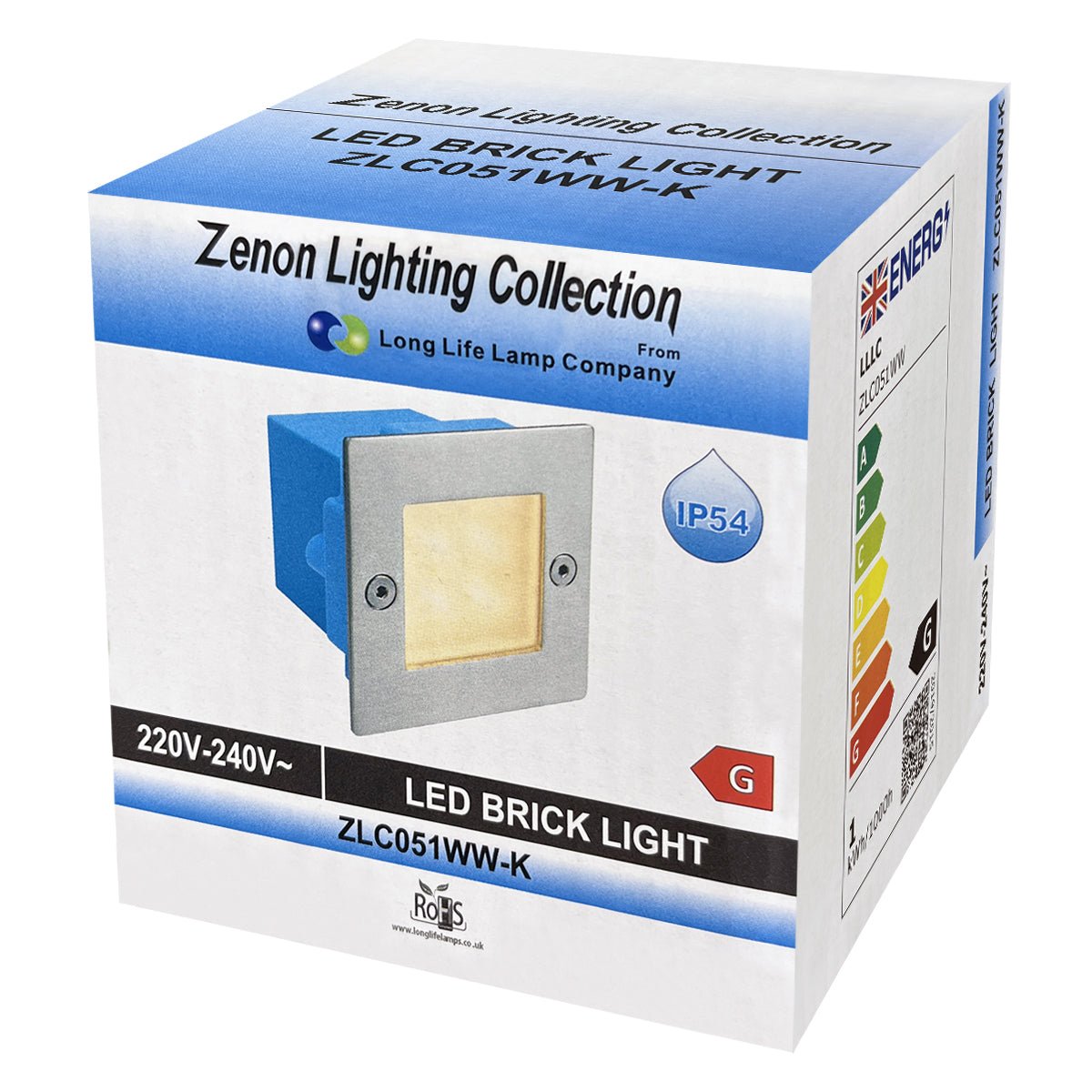 Mini LED Brick Light Outdoor Step Wall Light Square IP54 Warm White - Energy Light Bulbs - Free delivery on all orders