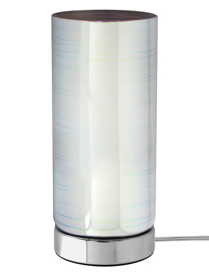 Mirror Chrome Cylinder Desk Lamp 3D Spiral Effect Glass Bedside and Table Lamp CL003 - Free delivery on all orders